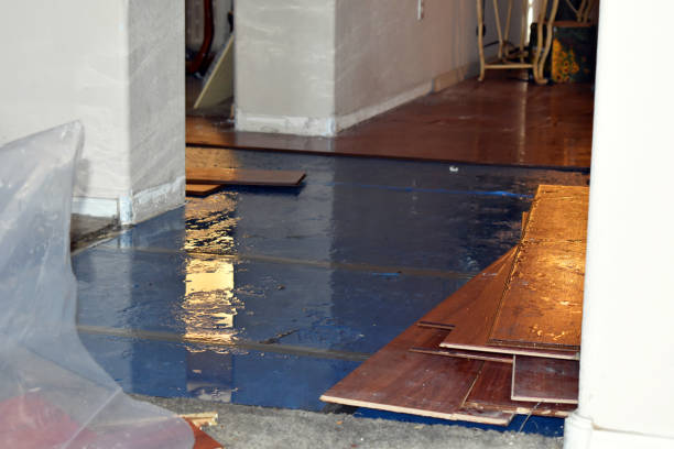 Professional Water Damage Restoration technician working in Brightwaters, NY